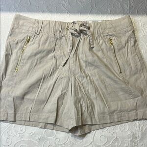 INC International Concepts Tan Linen Blend Women's Shorts. NWT. Size Large